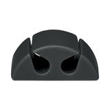 Two Channel Cable Holder, 2" X 2", Black, 6-pack