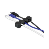 Three Channel Cable Holder, 2" X 2", Black, 4-pack