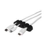 Four Channel Cable Holder Black, 3" X 3", 3-pack