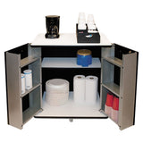 Refreshment Stand, Two-shelf, 29.5w X 21d X 33h, Black-white