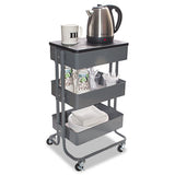 Multi-use Storage Cart-stand-up Workstation, 15.25" X 11.25" X 39", Gray
