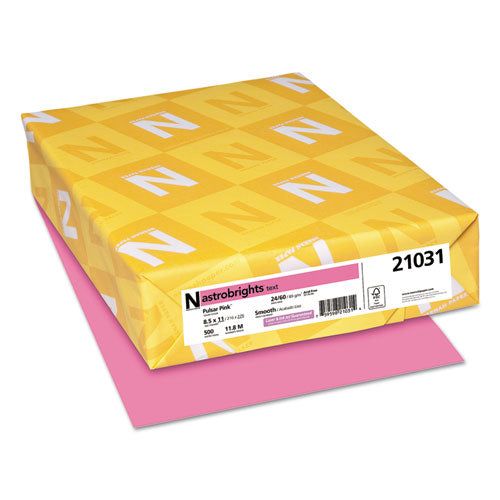 Color Paper, 24 Lb, 8.5 X 11, Pulsar Pink, 500-ream