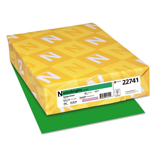 Color Cardstock, 65 Lb, 8.5 X 11, Gamma Green, 250-pack