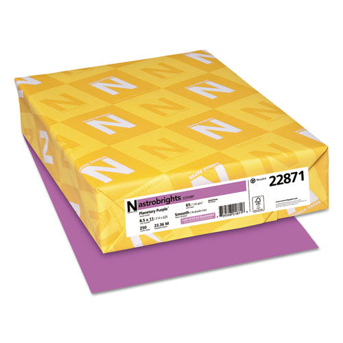 Color Cardstock, 65 Lb, 8.5 X 11, Planetary Purple, 250-pack
