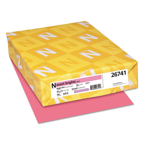 Exact Brights Paper, 20lb, 8.5 X 11, Bright Pink, 500-ream