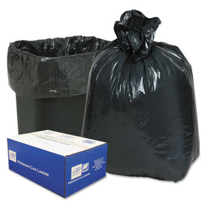 Linear Low-density Can Liners, 10 Gal, 0.6 Mil, 24" X 23", Black, 500-carton