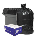 Linear Low-density Can Liners, 60 Gal, 0.9 Mil, 38" X 58", Black, 100-carton