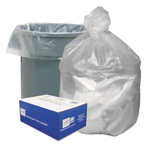 Waste Can Liners, 56 Gal, 14 Microns, 43" X 46", Natural, 200-carton