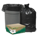 Linear Low Density Large Trash And Yard Bags, 33 Gal, 0.9 Mil, 32.5" X 40", Black, 80-carton