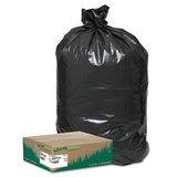 Linear Low Density Large Trash And Yard Bags, 33 Gal, 0.9 Mil, 32.5" X 40", Black, 80-carton