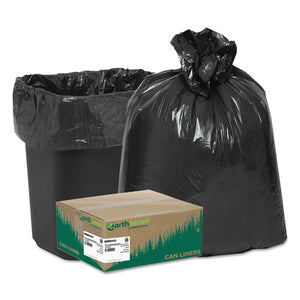 Linear Low Density Recycled Can Liners, 10 Gal, 0.85 Mil, 24" X 23", Black, 500-carton