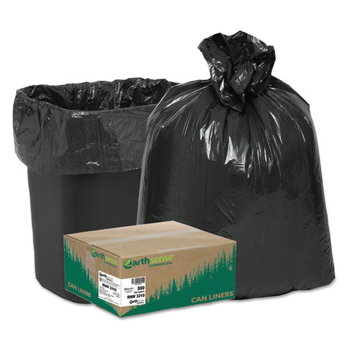 Linear Low Density Recycled Can Liners, 16 Gal, 0.85 Mil, 24