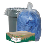 Linear Low Density Clear Recycled Can Liners, 45 Gal, 1.5 Mil, 40" X 46", Clear, 100-carton