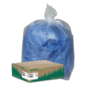 Linear Low Density Clear Recycled Can Liners, 60 Gal, 1.5 Mil, 38" X 58", Clear, 100-carton