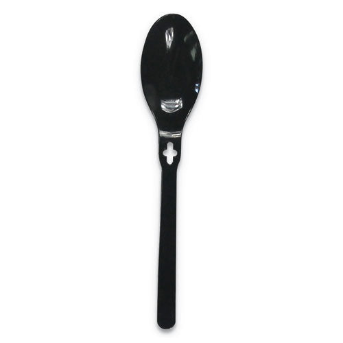 Spoon Wego Polystyrene, Spoon, Black, 1000-carton