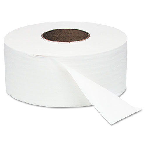 Jumbo Roll Bath Tissue, Septic Safe, 2 Ply, White, 3.4