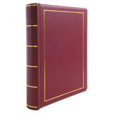 Looseleaf Minute Book, Red Leather-like Cover, 250 Unruled Pages, 8 1-2 X 11