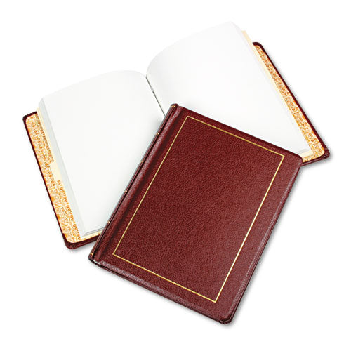 Looseleaf Minute Book, Red Leather-like Cover, 250 Unruled Pages, 8 1-2 X 11