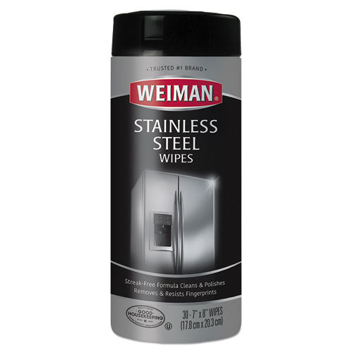 Stainless Steel Wipes, 7 X 8, 30-canister, 4 Canisters-carton