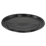 Caterline Casuals Thermoformed Platters, 12" Diameter, Black. 25-carton