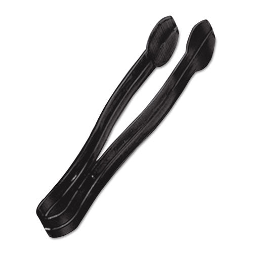 Plastic Tongs, 9 Inches, Black, 48-case
