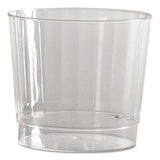 Classic Crystal Plastic Tumblers, 10 Oz., Clear, Fluted, Tall, 12-pack