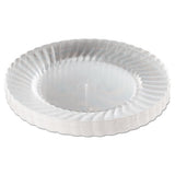 Classicware Plastic Dinnerware Plates, 9" Dia, White, 12-pack