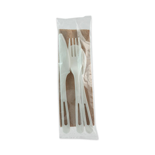 Tpla Compostable Cutlery, Knife-fork-spoon-napkin, 6