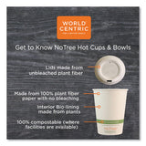 No Tree Paper Bowls, 4.4" Dia X 2.5", 12 Oz, Natural, 500-carton