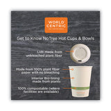 No Tree Paper Bowls, 24 Oz, 4.4" Diameter X 4.5"h, Natural, Sugarcane, 500-carton