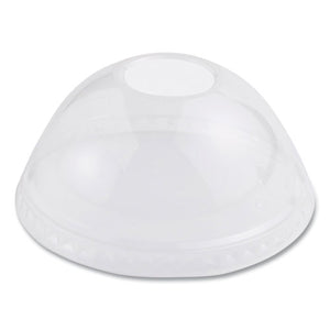 Ingeo Pla Clear Cold Cup Lids, Dome Lid, Fits 9-24 Oz Cups, 1,000-carton