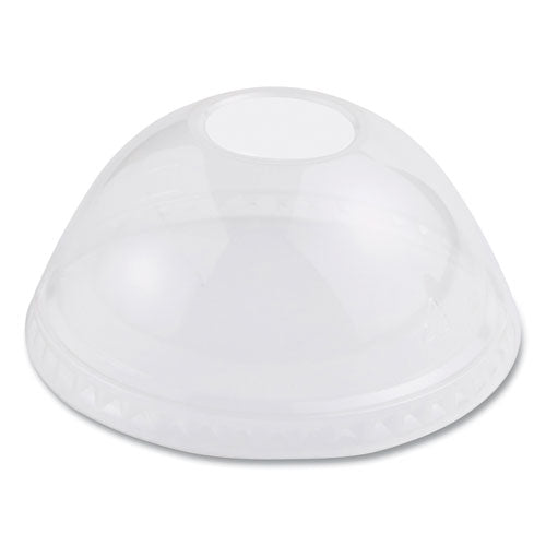 Ingeo Pla Clear Cold Cup Lids, Dome Lid, Fits 9-24 Oz Cups, 1,000-carton