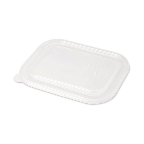 Pla Lids For Fiber Containers, 8.8 X 6.9 X 0.8, Clear, 400-carton