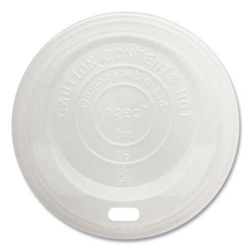 Hot Cup Lids, Fits 8 Oz Cups, White, 1,000-carton