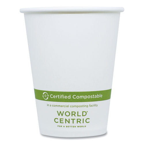 Paper Hot Cups, 8 Oz, White, 1,000/carton