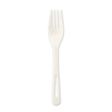 Tpla Compostable Cutlery, Fork, 6.3", White, 750-carton