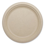 Fiber Plates, Plate, 9.1" Diameter, Natural, 1,000/carton