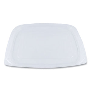 Pla Rectangular Deli Container Lids, 6.5 X 7.5 X 0.3, Clear, 600-carton