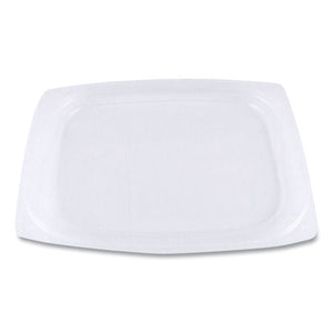 Pla Rectangular Deli Container Lids, 4.8 X 5.9 X 0.3, Clear, 900-carton