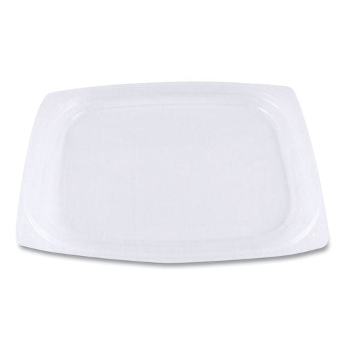 Pla Rectangular Deli Container Lids, 4.8 X 5.9 X 0.3, Clear, 900-carton