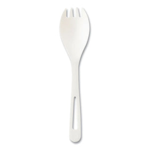 Tpla Compostable Cutlery, Spork, White, 1,000/carton