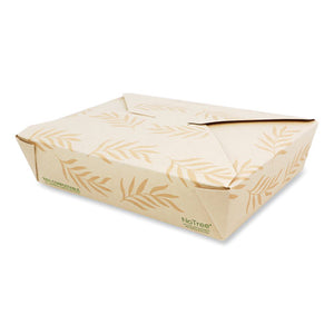 No Tree Folded Takeout Containers, 50 Oz, 6.2 X 8.5 X 1.85, Natural, Sugarcane, 200/carton