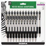 Z-grip Mechanical Pencil, 0.7 Mm, Hb (#2.5), Black Lead, Clear-black Grip Barrel, 24-pack