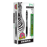 Z-grip Retractable Ballpoint Pen, Medium 1 Mm, Black Ink-barrel, 48-pack