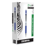 Z-grip Max Retractable Ballpoint Pen, Medium 1mm, Blue Ink, Silver Barrel, Dozen