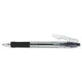 Eco Jimnie Clip Retractable Ballpoint Pen, 1mm, Black Ink, Translucent Barrel, Dozen