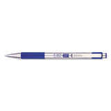 F-301 Retractable Ballpoint Pen, 0.7 Mm, Blue Ink, Stainless Steel-blue Barrel