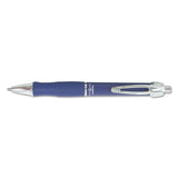 Gr8 Retractable Gel Pen, Medium 0.7mm, Black Ink, Black-silver Barrel, Dozen
