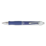 Gr8 Retractable Gel Pen, Medium 0.7mm, Blue Ink, Blue-silver Barrel, Dozen
