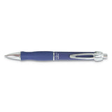 Gr8 Retractable Gel Pen, Medium 0.7mm, Blue Ink, Blue-silver Barrel, Dozen